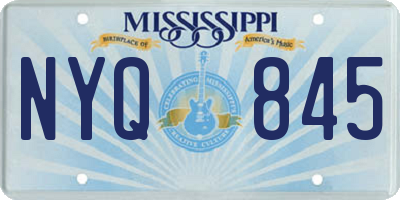 MS license plate NYQ845