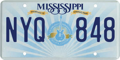 MS license plate NYQ848