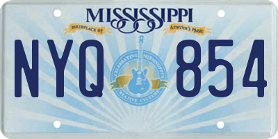 MS license plate NYQ854