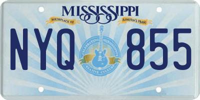 MS license plate NYQ855