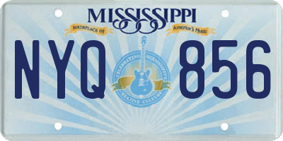 MS license plate NYQ856