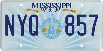 MS license plate NYQ857