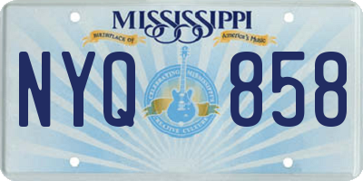 MS license plate NYQ858