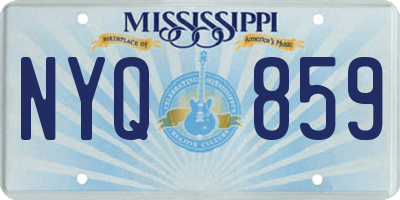 MS license plate NYQ859