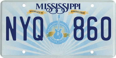 MS license plate NYQ860