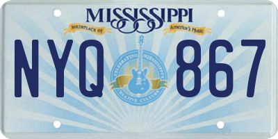 MS license plate NYQ867