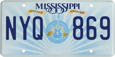 MS license plate NYQ869