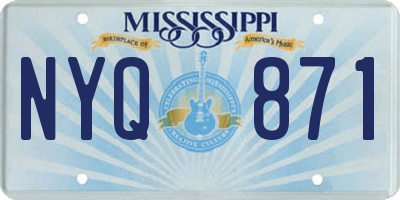 MS license plate NYQ871