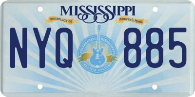 MS license plate NYQ885