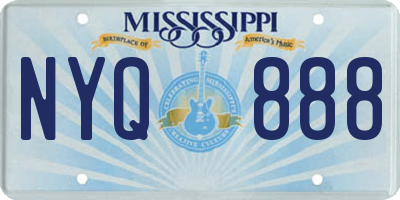 MS license plate NYQ888