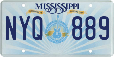 MS license plate NYQ889