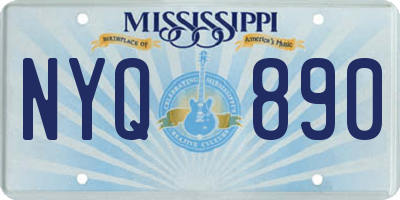 MS license plate NYQ890