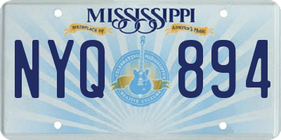 MS license plate NYQ894