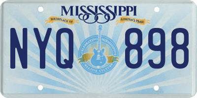 MS license plate NYQ898