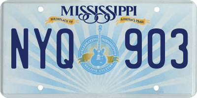 MS license plate NYQ903