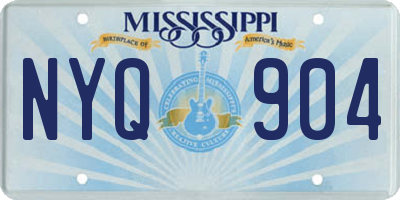 MS license plate NYQ904