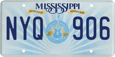 MS license plate NYQ906