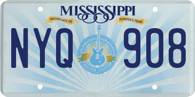 MS license plate NYQ908