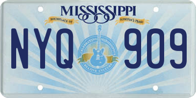 MS license plate NYQ909