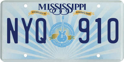 MS license plate NYQ910
