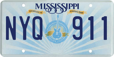 MS license plate NYQ911