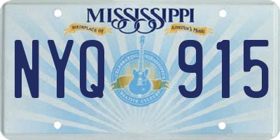 MS license plate NYQ915