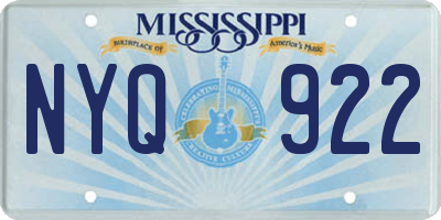 MS license plate NYQ922