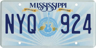 MS license plate NYQ924