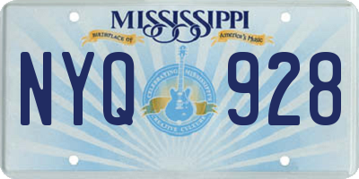 MS license plate NYQ928