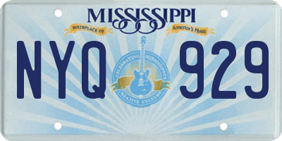 MS license plate NYQ929