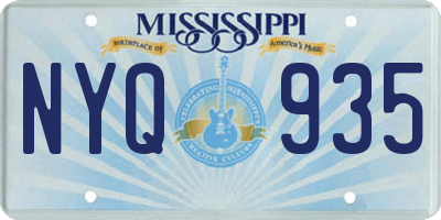 MS license plate NYQ935