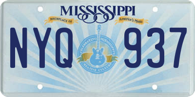MS license plate NYQ937