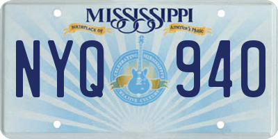 MS license plate NYQ940