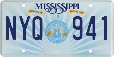 MS license plate NYQ941