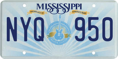 MS license plate NYQ950