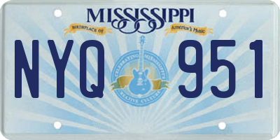 MS license plate NYQ951