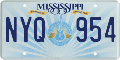 MS license plate NYQ954