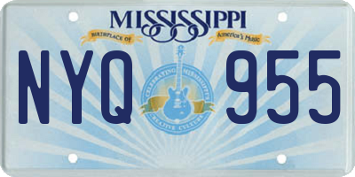 MS license plate NYQ955