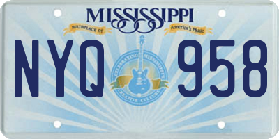 MS license plate NYQ958