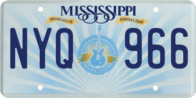 MS license plate NYQ966
