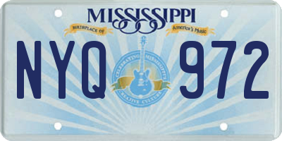 MS license plate NYQ972