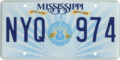 MS license plate NYQ974