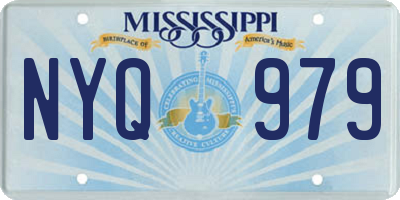 MS license plate NYQ979