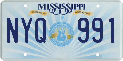 MS license plate NYQ991