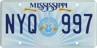 MS license plate NYQ997