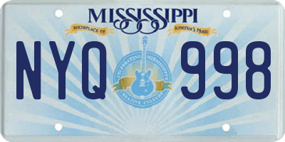 MS license plate NYQ998