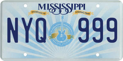 MS license plate NYQ999