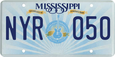 MS license plate NYR050