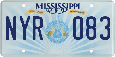 MS license plate NYR083