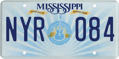 MS license plate NYR084